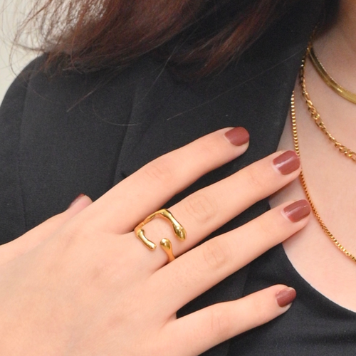 Abstract Open Band Ring