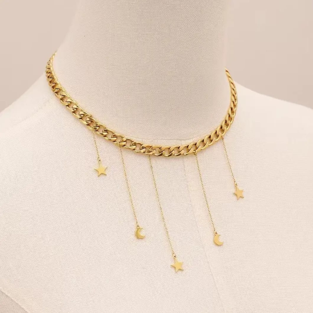 Moon Star Chain Necklace