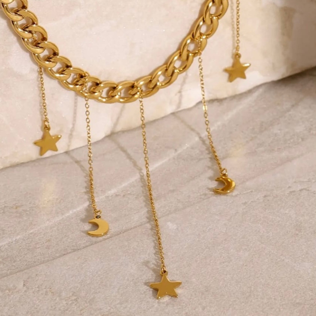 Moon Star Chain Necklace